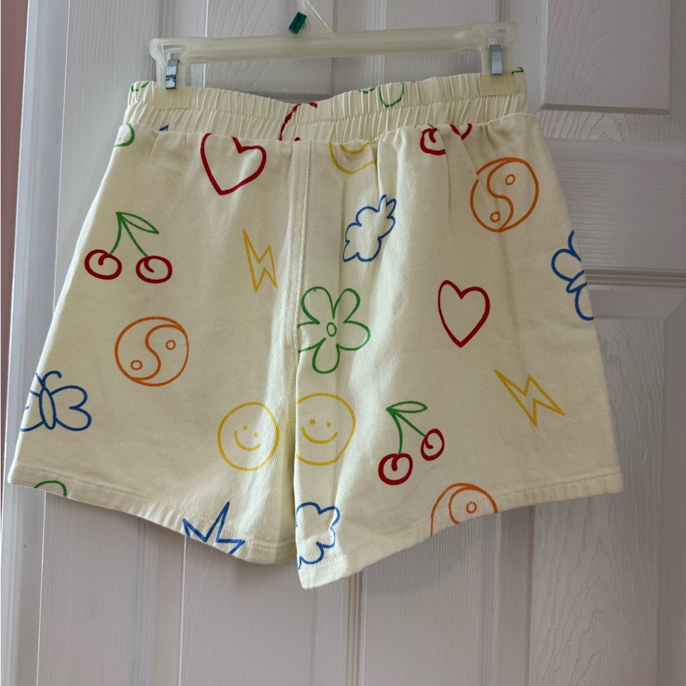 Dressed in LALA Colorful Patterned Jean Shorts